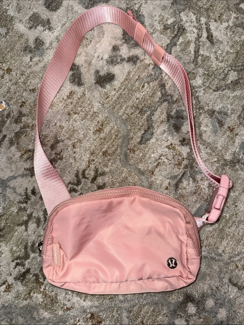 lululemon pink compact sling pouch